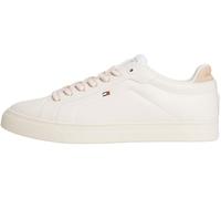 Tommy Hilfiger Women's Icon Court Leather Cupsole Trainers, Off-White (Ancient White), 3.5