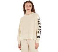 Tommy Hilfiger Women's Jumper Crew-Neck Sweater, Beige (Classic Beige), L