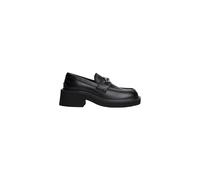 Tommy Hilfiger Womens Leather Block Heel Loafers - Black - Size EU 39