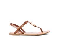 Tommy Hilfiger Womens Leather Buckle Breathable Warm Bronze Thong Sandals