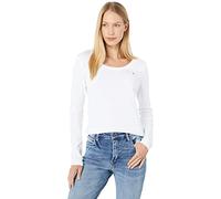 Tommy Hilfiger Women's Long Sleeve Scoop Neck Tee, Bright White, Large