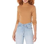 Tommy Hilfiger Women's Long Sleeve Turtleneck Sweater, Tobacco Brown, XL
