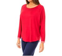 Tommy Hilfiger Womens long-sleeved round neck T-shirt 1487903370 - Red - Size Small