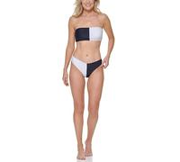 Tommy Hilfiger Womens Low Rise Cheeky Bikini Bottom, Sky Captain Multi, Medium
