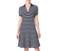 Tommy Hilfiger Women's Lyocell Fit & Flare Polo Dress, Multicolor (Dark Night Navy/Calico STP), M