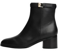 Tommy Hilfiger Women's Mid Heel Buckle Leather Riding Ankle Boots, Black (Black), 4