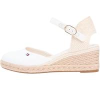Tommy Hilfiger Women's Mid Wedge Espad Closed Toe FW0FW09233 Wedge Espadrilles, WHITE (Ecru), 5