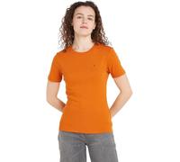Tommy Hilfiger Women's New Slim Cody Round Neck Short Sleeve T-Shirt, Orange (Autumn Orange), XL
