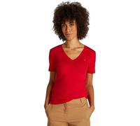 Tommy Hilfiger Women's New Slim Cody V-Neck Short Sleeve T-Shirt, Red (Primary Red), S