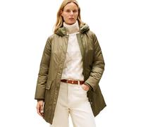 Tommy Hilfiger Women's Padded Nylon Parka with Hood, Green (Utility Olive), L