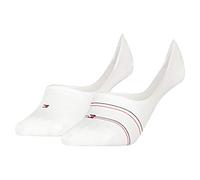 Tommy Hilfiger Women's Preppy Footie (2 Pack) Socks, White, 2.5/5