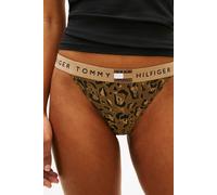 Tommy Hilfiger Women's Print Tanga Thong Leopard Nordic Taupe in Brown | Size: Small Tommy Hilfiger Brown S