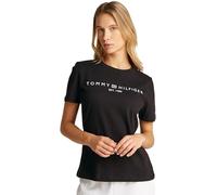 Tommy Hilfiger Women's Reg Corp Logo C-Nk Ss Ww0Ww40276 Other Tops, Black (Black), 3X