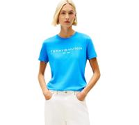Tommy Hilfiger Women's REG Corp Logo C-NK SS WW0WW40276 Other Tops, Blue (Mesmerizing Blue), M