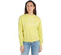 Tommy Hilfiger Women's Reg Flag Script Cnk Swtshrt Ww0ww41758 Heavyweight Sweatshirts, Yellow (Yellow Tulip), M