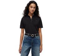 Tommy Hilfiger Women’s 1985 Short Sleeve Regular Fit Pique Polo Shirt, Black (Black), S