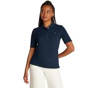 Tommy Hilfiger Women's Regular Fit Short Sleeve Polo Shirt, Blue (Dark Night Navy), L