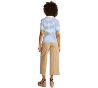 Tommy Hilfiger Women's Regular Fit Short Sleeve Polo Shirt, Multicolor (Ecru/Blue Spell STP), M