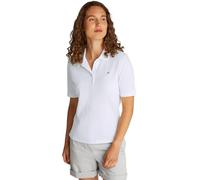 Tommy Hilfiger Women's Regular Fit Short Sleeve Polo Shirt, White (Ecru), XXL