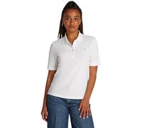 Tommy Hilfiger Women's Regular Fit Short Sleeve Polo Shirt, White (Optic White), L