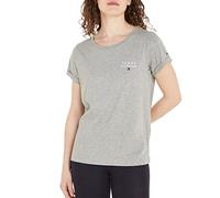Tommy Hilfiger Uw0uw04525 Short Sleeve T-shirt Grey L Women