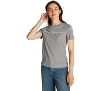 Tommy Hilfiger Women's Round Neck Short Sleeve T-Shirt, Grey (Mid Grey Heather), XXL