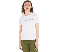 Tommy Hilfiger Women's Round Neck Short Sleeve T-Shirt, White (Th Optic White), XL