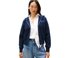 Tommy Hilfiger Women's Script Reg Pique Zip-up Hoodie Ww0ww45742 Zip Through Hoodie (pack of 1)