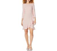 Tommy Hilfiger Women's Scuba Crepe Structured Dress, Ballerina Pink, 6