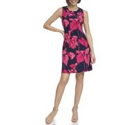 Tommy Hilfiger Women's Shift Dress, Sky Captain/Carmine Rose, 10