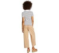 Tommy Hilfiger Women's Short Sleeve Slim Fit Polo Shirt, Multicolor (Breton Ecru/Dark Night Navy STP), XS