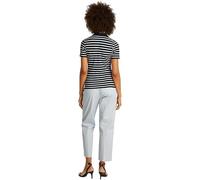 Tommy Hilfiger Women's Short Sleeve Slim Fit Polo Shirt, Multicolor (Dark Night Navy/Ecru STP), S