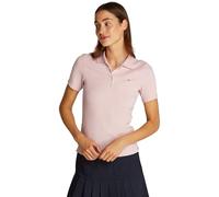 Tommy Hilfiger Women's Short Sleeve Slim Fit Polo Shirt, Pink (Foggy Pink), S