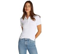 Tommy Hilfiger Women's Short Sleeve Slim Fit Polo Shirt, White (Optic White), L