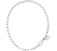 Tommy Hilfiger Womens Silver Paper Clip Chain Necklace 45cm with Case