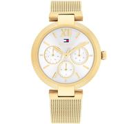 Tommy Hilfiger Women's Silver White DIAL Ionic Plated Thin Gold Steel Bracelet Watch - 1782694, Silver White, Bracelet