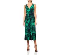 Tommy Hilfiger Women's Sleeveless V-Neck Jersey A-line Midi Dress, Sky Captain/Pink, 18