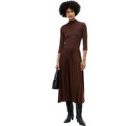 Tommy Hilfiger Women's Slim 5x2 Rib Mix Midi DRS Ww0ww46138 Flare Dress (Pack of 1)