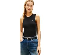 Tommy Hilfiger Women's Slim Cody C-Nk Tank Top WW0WW47806, Black, S