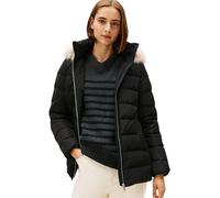 Tommy Hilfiger Women's Slim Down Puffer Jacket with Faux Fur Trim, Black (Black), XL