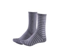 Tommy Hilfiger - Women's Socks - Small Stripe (2-Pack) - Middle Gray Melange - 35/38