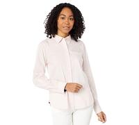 Tommy Hilfiger Women's Solid roll tab Button Down Shirt, Ballerina Pink, M