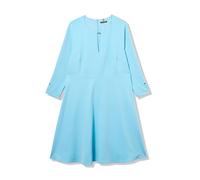 Tommy Hilfiger Women's Split Cuff Salon Stretch Gold Hardware Fit and Flare Dress, Duck Egg, 14