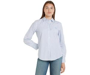 Tommy Hilfiger Women's Stripe Regular Shirt L/S Shirt, Classic Shirting STP/Vessel Blue, 38