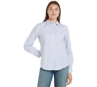 Tommy Hilfiger Women's Stripe Regular Shirt L/S Shirt, Classic Shirting STP/Vessel Blue, 40
