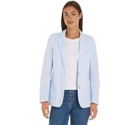 Tommy Hilfiger Women's Striped POPLIN Regular SB Blazer Ithaka STP/Breezy Blue 34