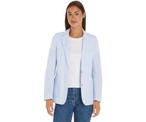 Tommy Hilfiger Women's Striped POPLIN Regular SB Blazer Ithaka STP/Breezy Blue 34