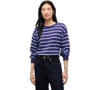 Tommy Hilfiger Women's Striped Script Logo Sweater Ls Ww0ww51584 Pullover Sweater (Pack of 1)