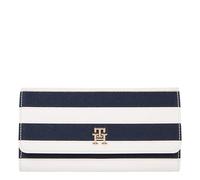 TOMMY HILFIGER - Women's Striped Wallet with Flap - Size One Size, White, Classic