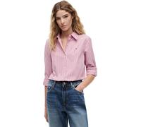 Tommy Hilfiger Women's Summer Poplin Regular Shirt WW0WW51155 L/S Shirt, Pink (Pink Multi Stripe), 38